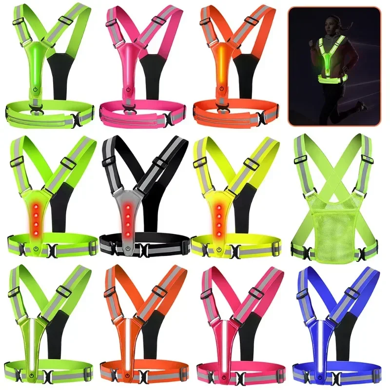 Running Gear Lights - Chaleco Reflectante LED para Correr, Chaleco