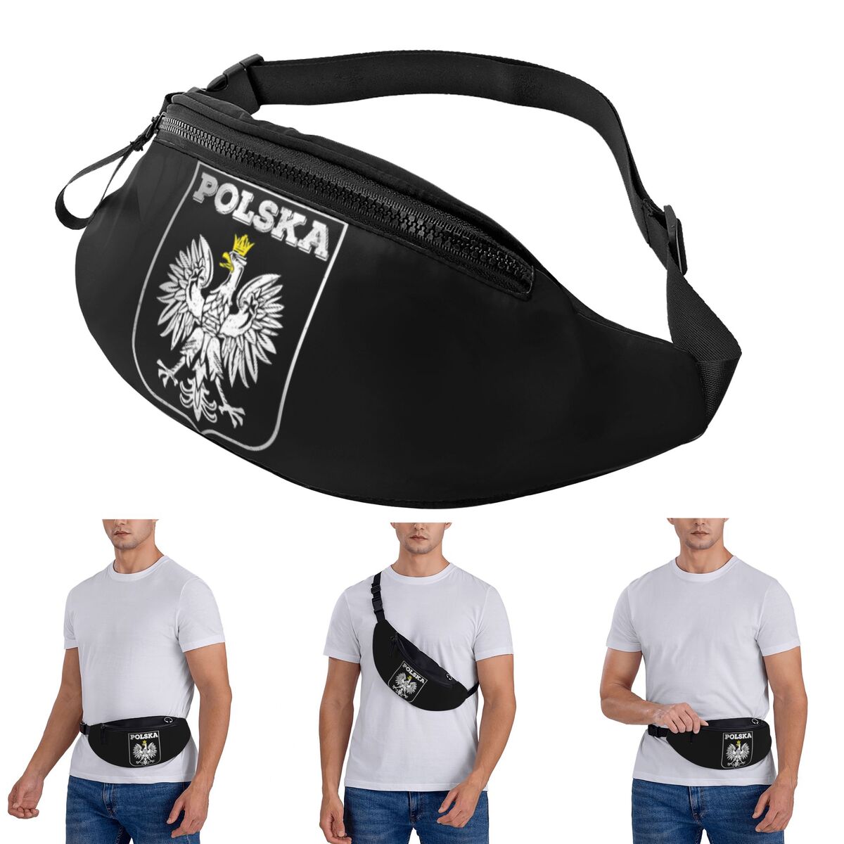 Running Gear Logos - Riñonera cruzada con logotipo de Polska,
