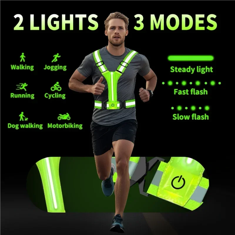 Chaleco Reflectante LED para C - Running Gear Lights reseña y precio