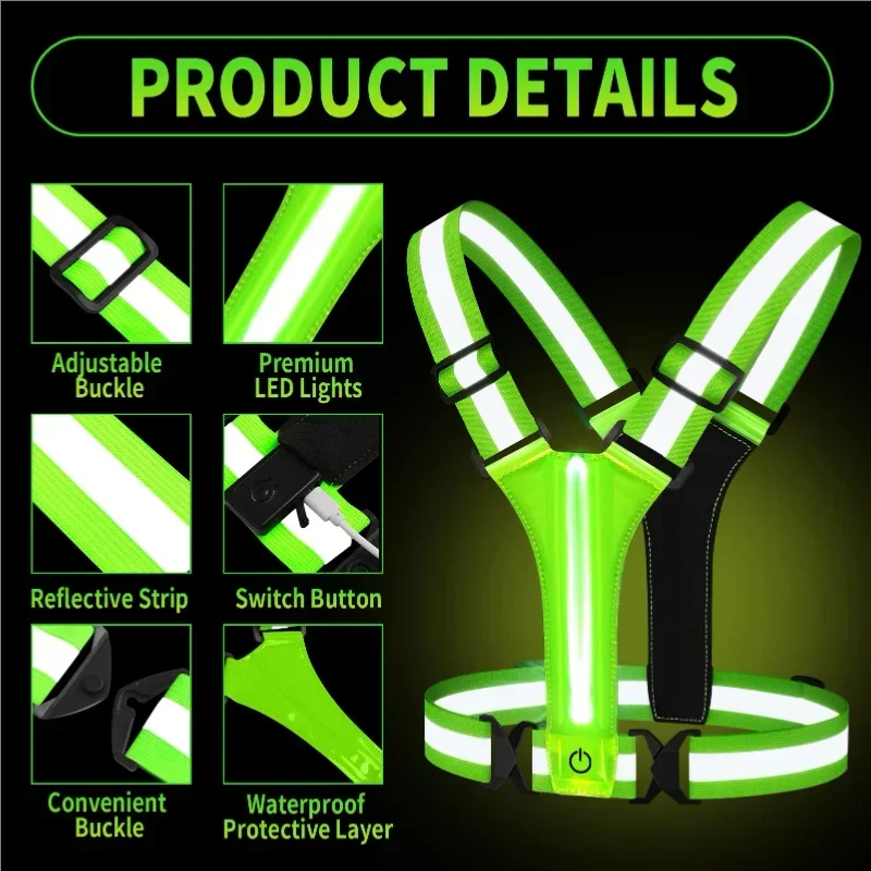 Chaleco Reflectante LED para C - Running Gear Lights reseña y precio