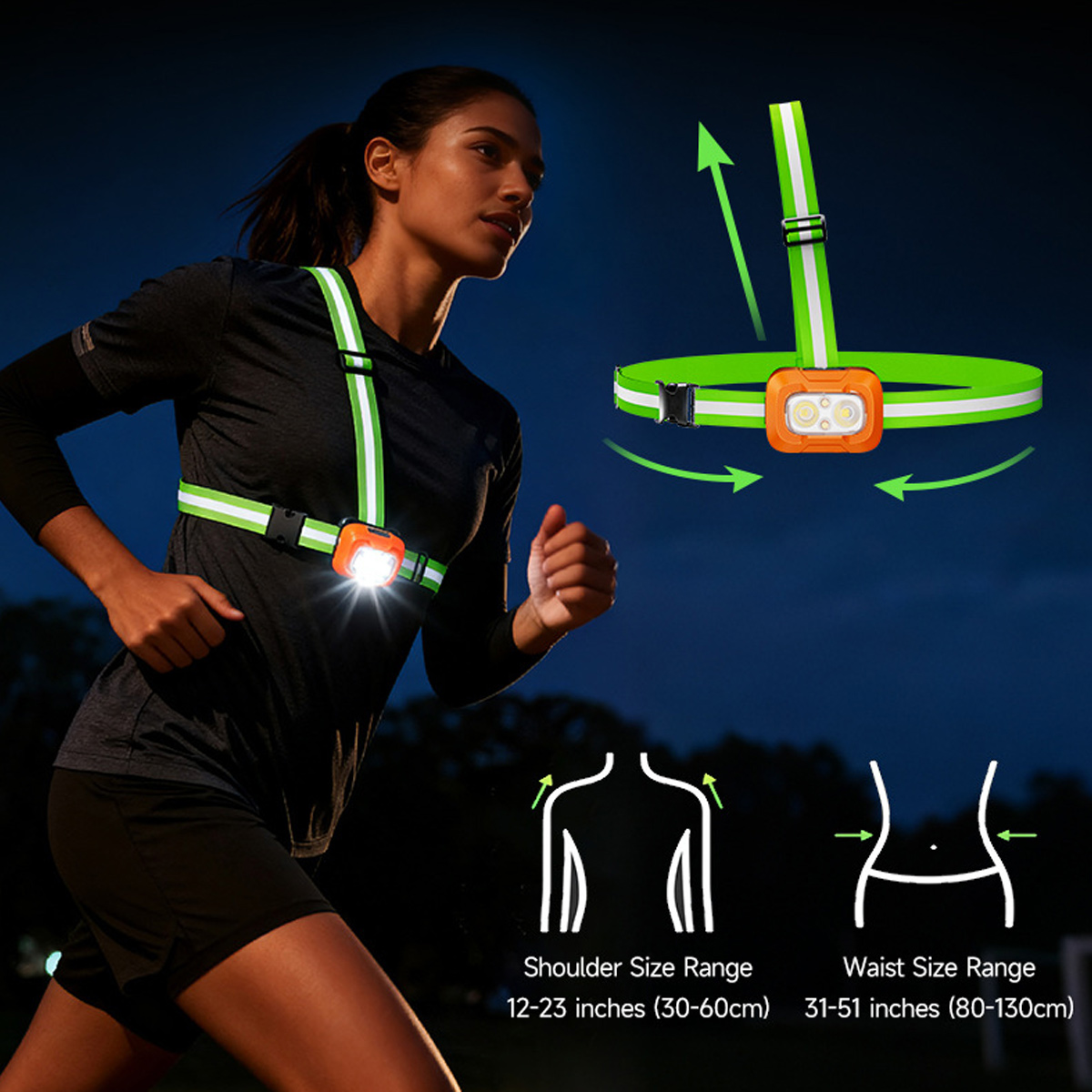 Luz para correr, recargable po - Running Gear Lights reseña y precio