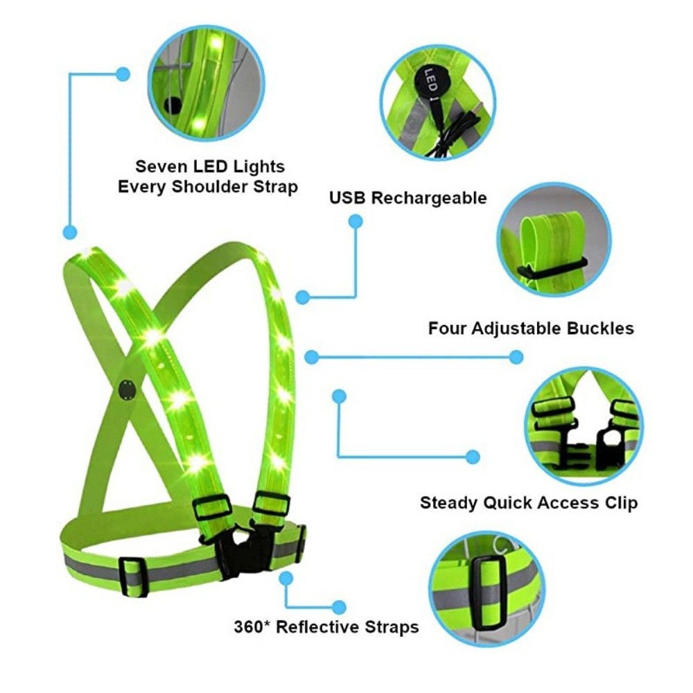 Nuevo Chaleco de Seguridad LED - Running Gear Lights reseña y precio