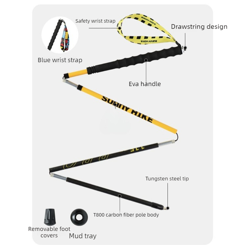Bastones de senderismo ultrali - Running Gear Lights reseña y precio