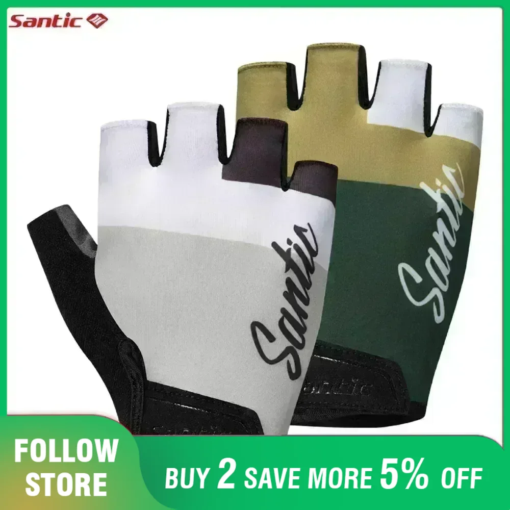 Santic-guantes de medio ciclis - Running Gear Outdoor reseña y precio