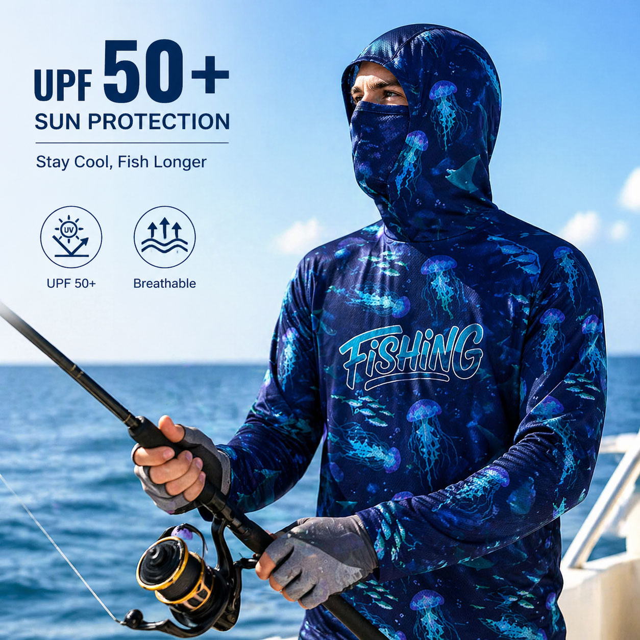 Camiseta con capucha UPF 50+ p - Running Gear Outdoor reseña y precio